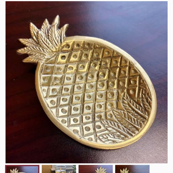 Anthropologie Accents Nwt Pineapple Gold Paper Clip Holder Poshmark
